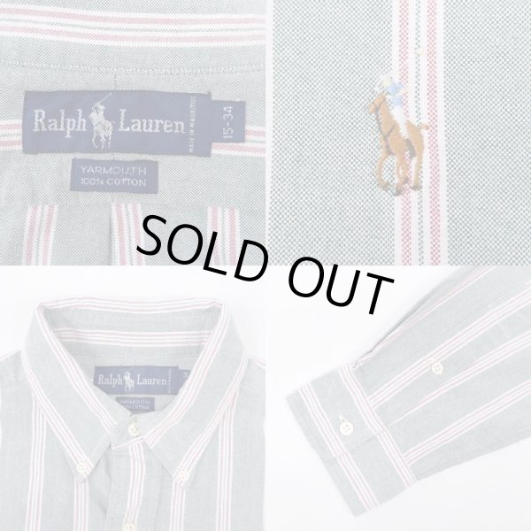 画像3: 90's Polo Ralph Lauren マルチストライプ柄 ボタンダウンシャツ "YARMOUTH" (3)
