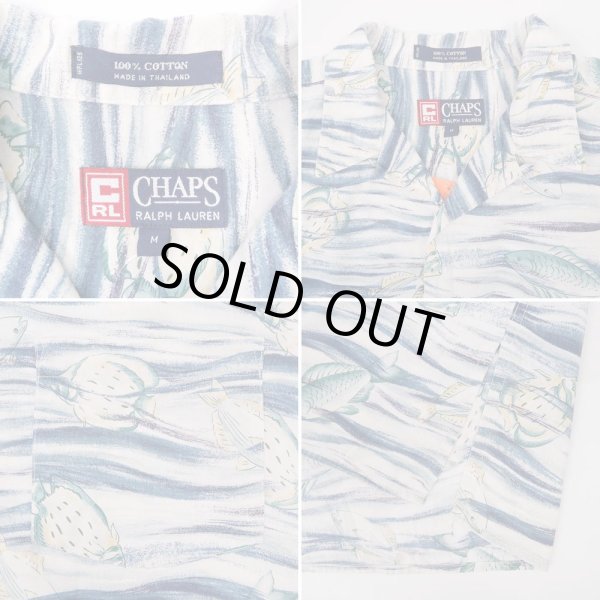 画像3: 90's CHAPS Ralph Lauren S/S 総柄 オープンカラーシャツ (3)