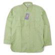 画像1: 80's WOOLRICH シャモアクロス ワークシャツ “LIGHT GREEN / MADE IN USA / DEADSTOCK” (1)