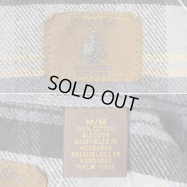 画像2: 90's ST.JOHN'S BAY ヘビーネルシャツ "GRAY Plaid" (2)