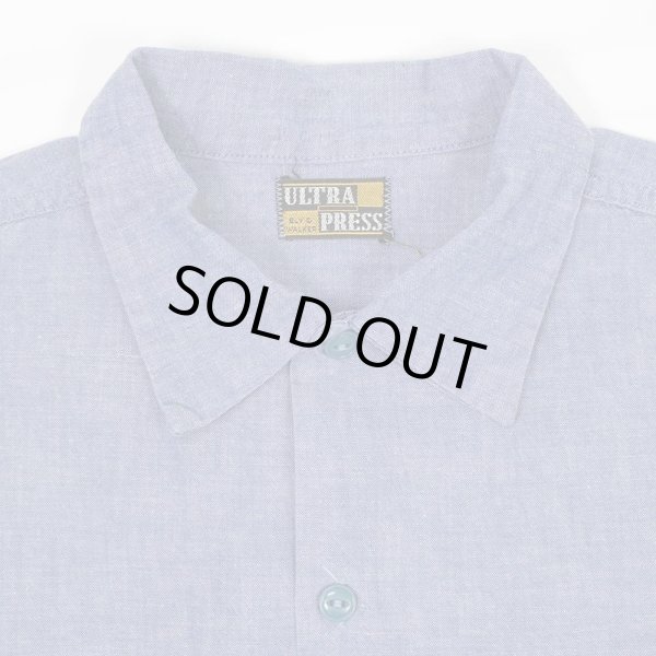 画像3: 60's ELY & WALKER S/S コットンシャンブレーシャツ (3)