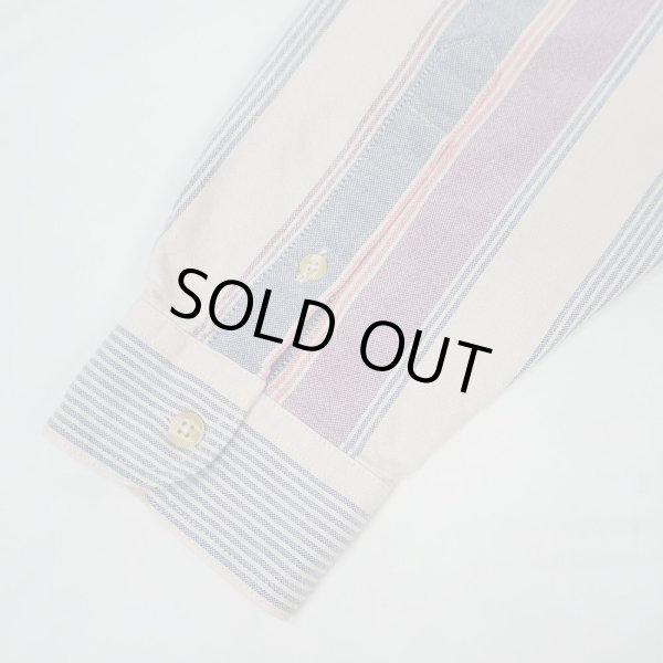 画像4: 90's Eddie Bauer マルチストライプ柄 ボタンダウンシャツ "黒タグ" (4)