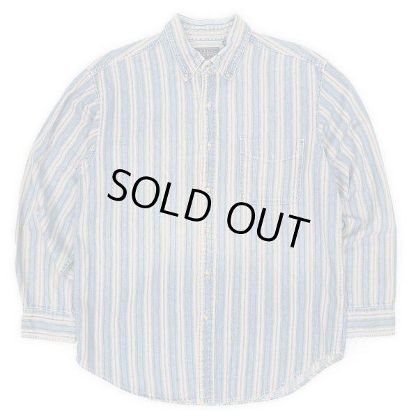 画像1: 90's BASIC EDITIONS マルチストライプ ボタンダウンシャツ (1)