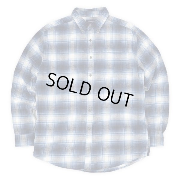 画像1: 00's Croft & Barrow プリントネル ボタンダウンシャツ "OMBRE PLAID" (1)
