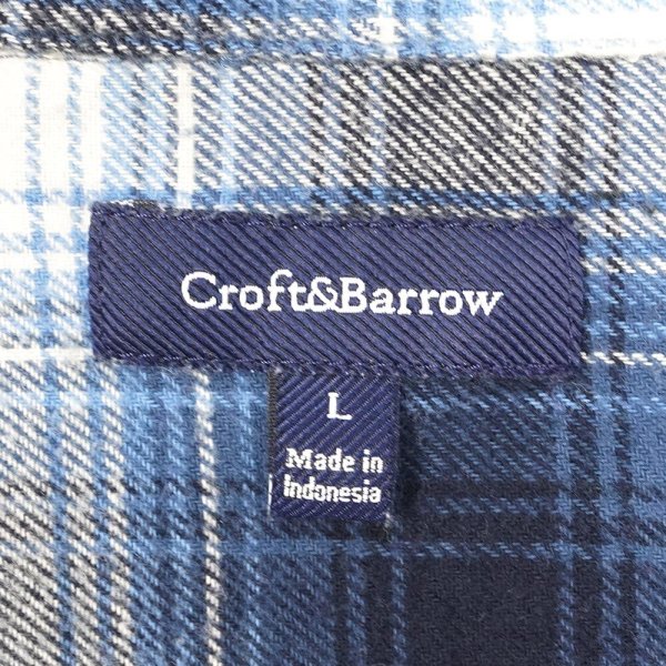 画像2: 00's Croft & Barrow プリントネル ボタンダウンシャツ "OMBRE PLAID" (2)