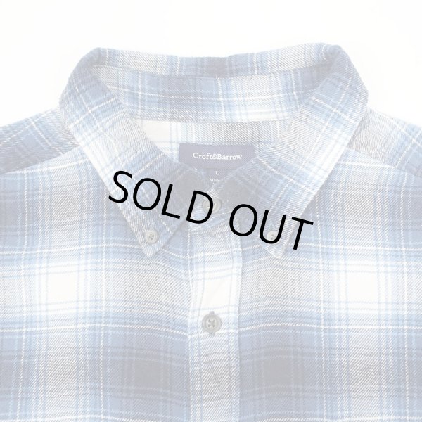 画像3: 00's Croft & Barrow プリントネル ボタンダウンシャツ "OMBRE PLAID" (3)