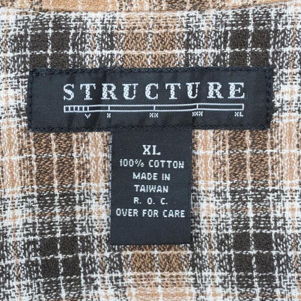 画像2: 90's STRUCTURE オンブレチェック柄 レギュラーカラーシャツ (2)
