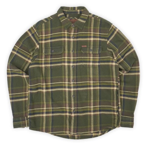 画像1: 00's ORVIS ヘビーネルシャツ "Olive Plaid" (1)
