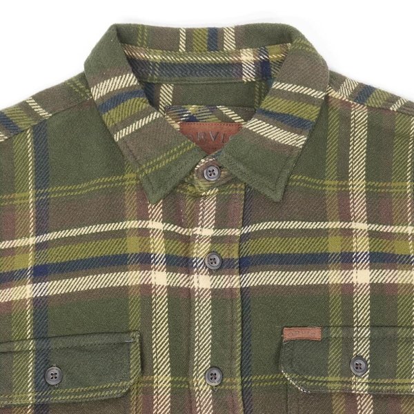 画像3: 00's ORVIS ヘビーネルシャツ "Olive Plaid" (3)
