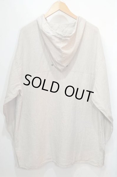 画像2: 90's STRUCTURE リネン フーディーシャツ (2)