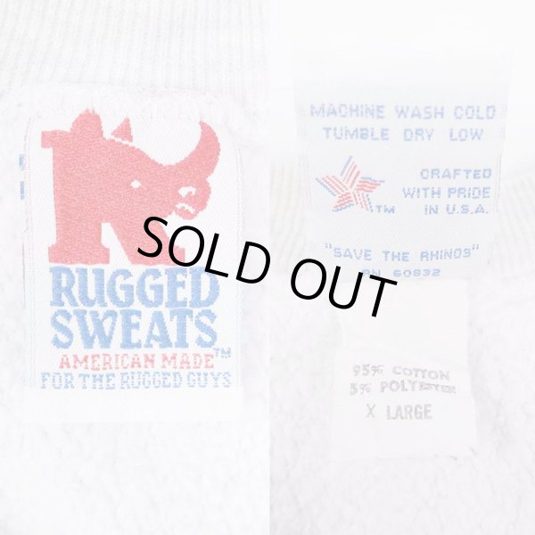 画像2: 90's RUGGED SWEATS リバースウィーブタイプ スウェットシャツ "MADE IN USA" (2)