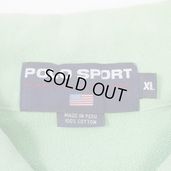 画像2: 90's POLO SPORT S/S 襟付き ハーフジップスウェット (2)