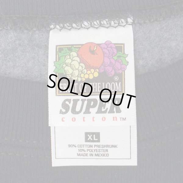 画像3: 90-00's Fruit of the loom ロゴ刺繍 スウェット "DEADSTOCK / BLACK" (3)