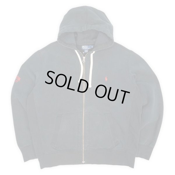 画像1: 90's Polo Ralph Lauren フルジップ スウェットパーカー "FADE BLACK / 2TONE" (1)