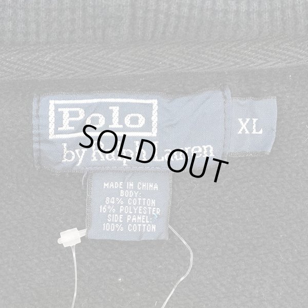 画像2: 90's Polo Ralph Lauren フルジップ スウェットパーカー "FADE BLACK / 2TONE" (2)