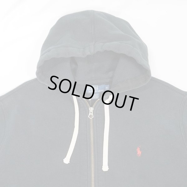 画像3: 90's Polo Ralph Lauren フルジップ スウェットパーカー "FADE BLACK / 2TONE" (3)