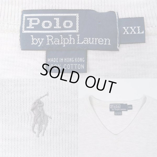 画像2: 90's Polo Ralph Lauren Vネック コットンニット (2)