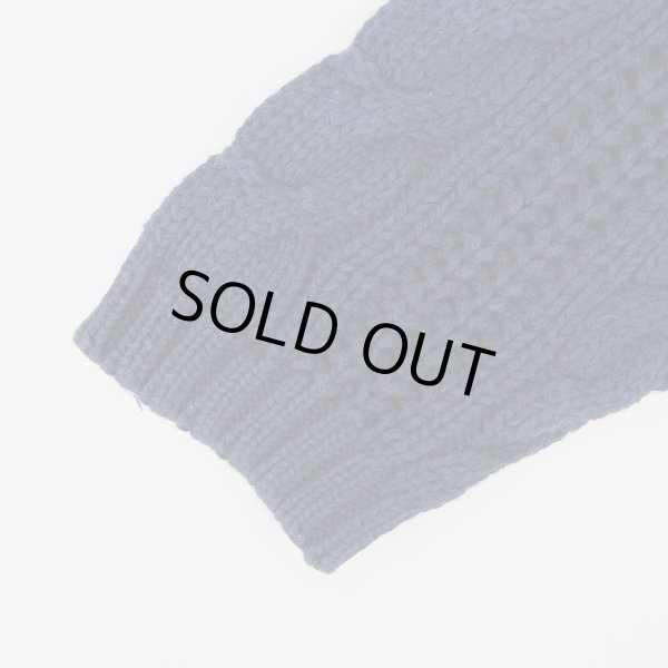 画像4: 90's Eddie Bauer ケーブル編み コットンニット "黒タグ" (4)