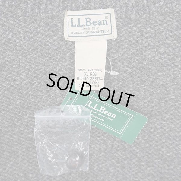 画像2: 00's L.L.Bean ヘンリーネック ラムウールニット "DEADSTOCK" (2)