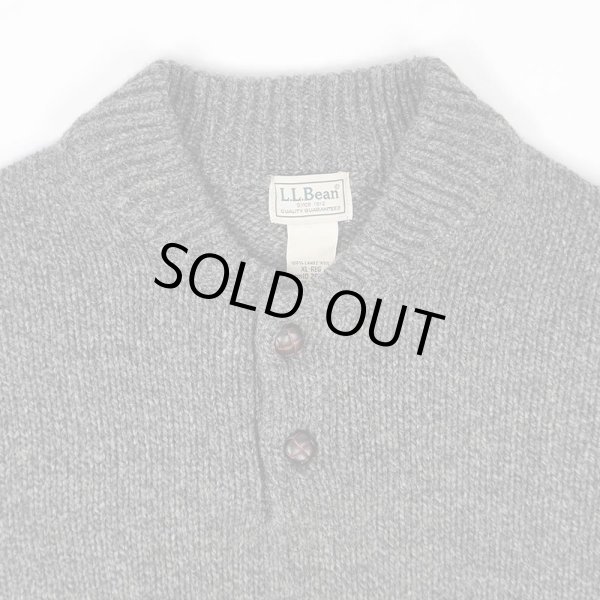 画像3: 00's L.L.Bean ヘンリーネック ラムウールニット "DEADSTOCK" (3)