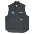 画像1: 00's Carhartt ダックベスト "V01 BLK / 企業ロゴ刺繍" (1)