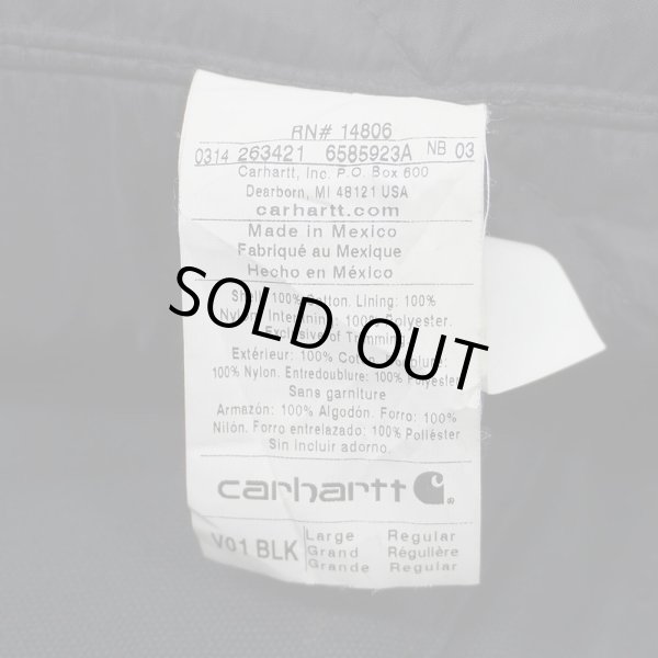 画像2: 00's Carhartt ダックベスト "V01 BLK / 企業ロゴ刺繍" (2)