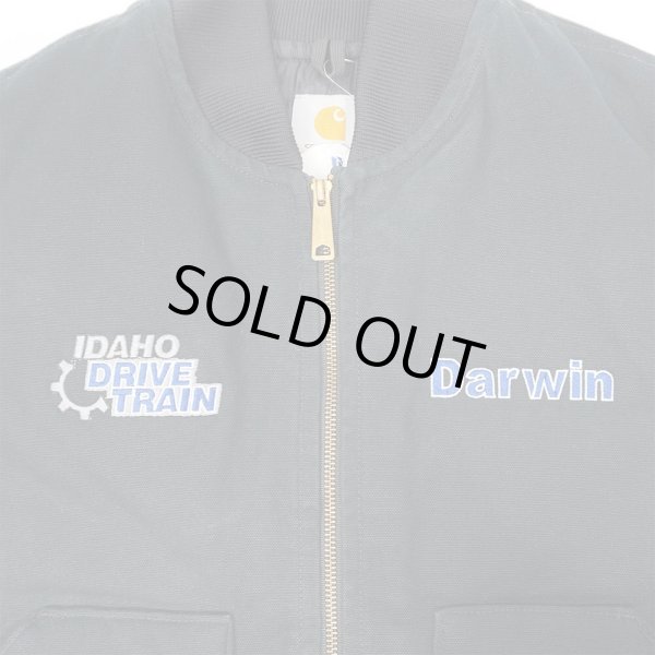 画像3: 00's Carhartt ダックベスト "V01 BLK / 企業ロゴ刺繍" (3)