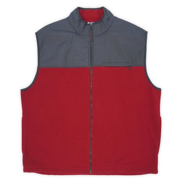 画像1: 00's OLD NAVY ナイロン切替 フリースベスト "DEADSTOCK" (1)