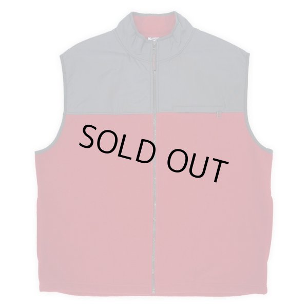 画像1: 00's OLD NAVY ナイロン切替 フリースベスト "DEADSTOCK" (1)