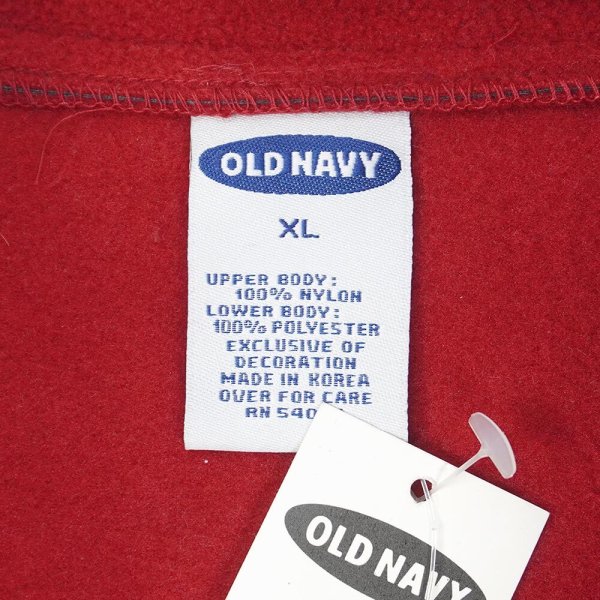 画像2: 00's OLD NAVY ナイロン切替 フリースベスト "DEADSTOCK" (2)