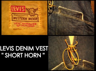 画像1: LEVIS "ショートホーン" デニムベスト