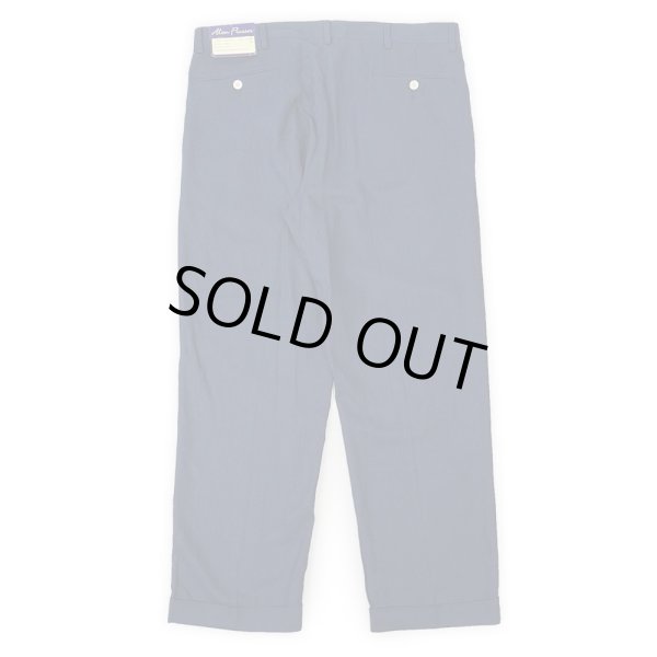 画像2: 90's Alan Flusser 2タック リネントラウザー "DEADSTOCK / W36 L30" (2)