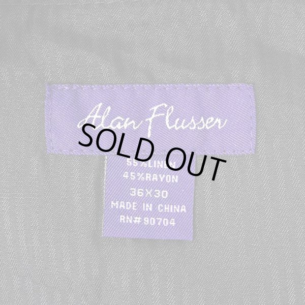 画像4: 90's Alan Flusser 2タック リネントラウザー "DEADSTOCK / W36 L30" (4)