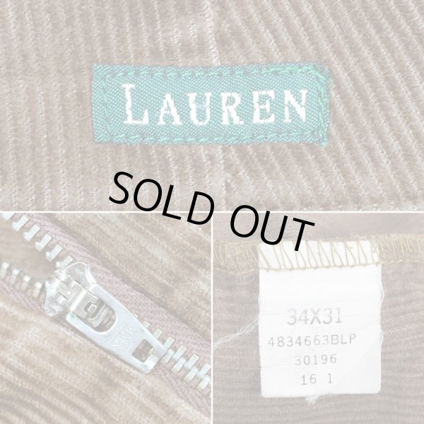 画像4: 90's LAUREN RALPH LAUREN 2タック コーデュロイトラウザー "W34 L31" (4)