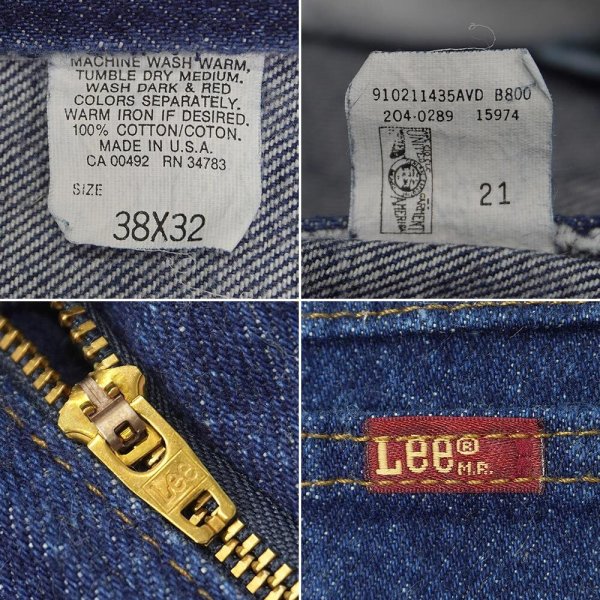 画像4: Early 90's Lee 204-0289 デニムパンツ "MADE IN USA / W38 L32" (4)