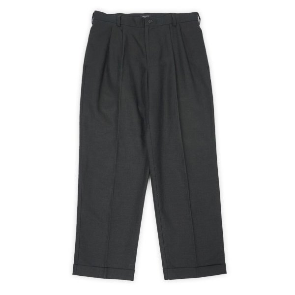 画像1: 00's DOCKERS 2タック コットンリネントラウザー "BLACK / W34 L30" (1)