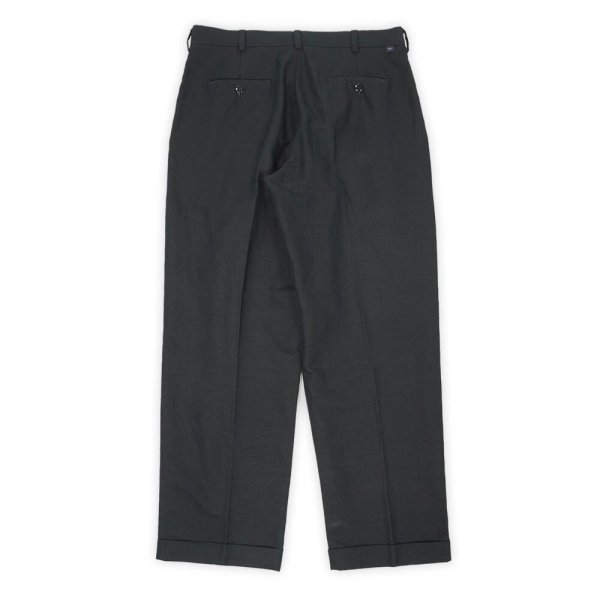 画像2: 00's DOCKERS 2タック コットンリネントラウザー "BLACK / W34 L30" (2)