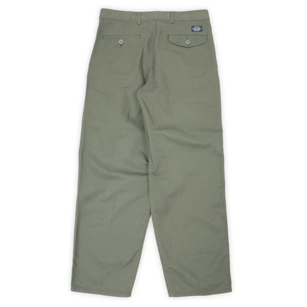 画像2: 90's DOCKERS 2タック チノトラウザー "OLIVE / W32 L29" (2)