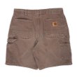 画像2: 90-00's Carhartt ダックペインターショーツ "DARK BROWN" (2)