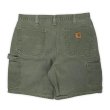 画像2: 00's Carhartt ダックペインターショーツ "B25 MOS" (2)