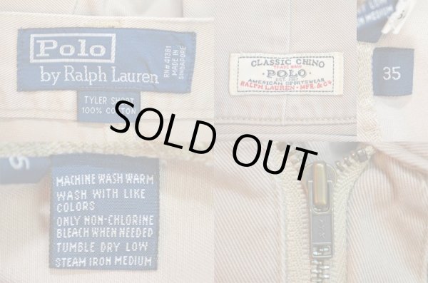 画像3: POLO Ralph Lauren 2タック チノショーツ "TYLER SHORT / KHAKI" (3)