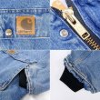 画像4: 90's Carhartt デニムワークジャケット "MADE IN USA" (4)