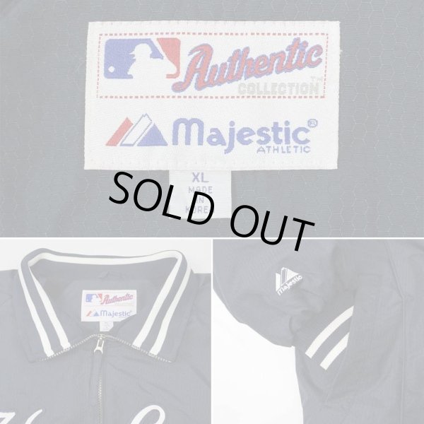 画像3: 90's New York Yankees フリースライナー ナイロンジャケット "Made by Majestic" (3)