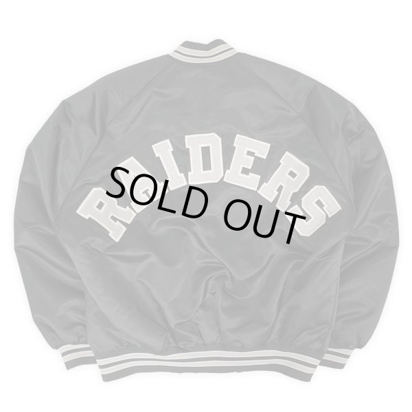 画像2: 90's LOS ANGELES RAIDERS ナイロンサテンスタジャン "Chalk Line body / MADE IN USA" (2)