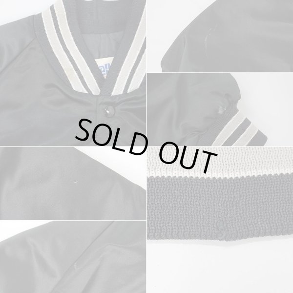 画像4: 90's LOS ANGELES RAIDERS ナイロンサテンスタジャン "Chalk Line body / MADE IN USA" (4)