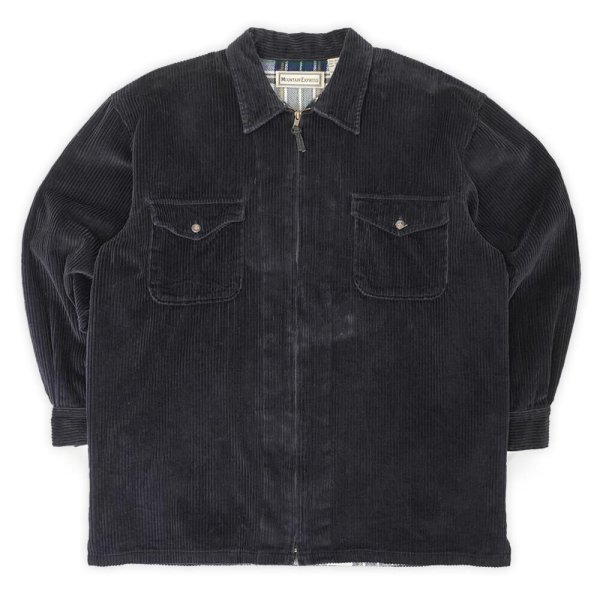 画像1: 00's MOUNTAIN EXPRESS 太畝コーデュロイ シャツジャケット "BLACK" (1)
