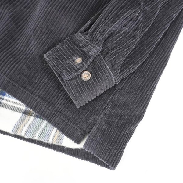 画像4: 00's MOUNTAIN EXPRESS 太畝コーデュロイ シャツジャケット "BLACK" (4)