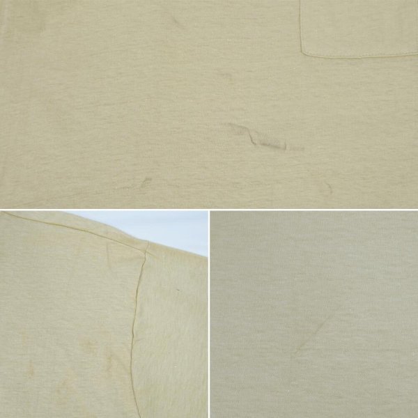 画像5: 70's Fruit of the loom ポケットTシャツ "BEIGE / MADE IN USA" (5)