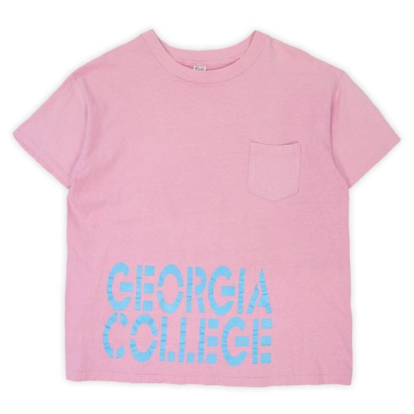 画像1: 80's Champion カレッジプリント ポケットTシャツ "MADE IN USA" (1)