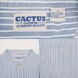 画像3: 90's CACTUS S/S マルチストライプ柄 バンドカラーシャツ (3)